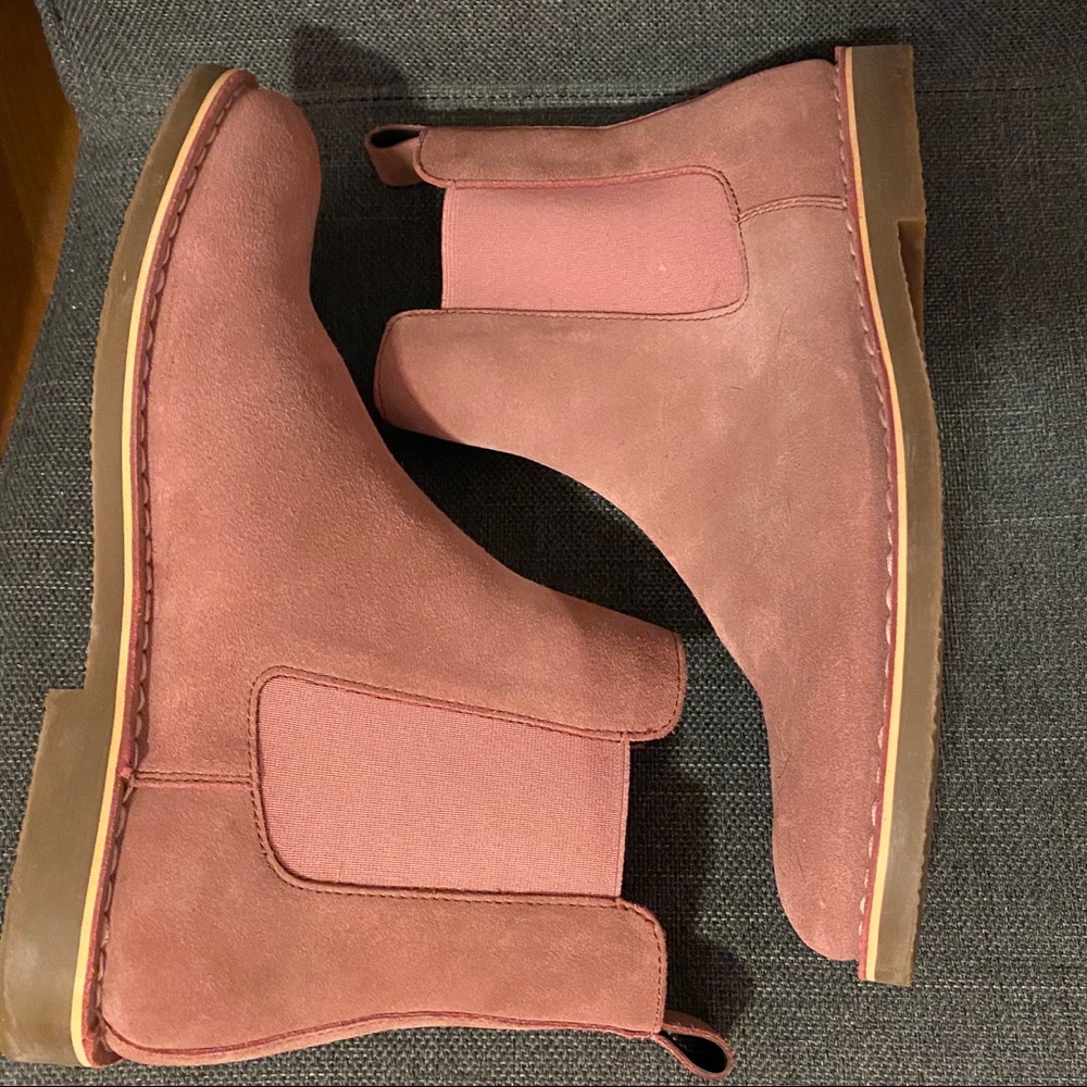 Blush Suede Chelsea Boots (LIKE NEW)